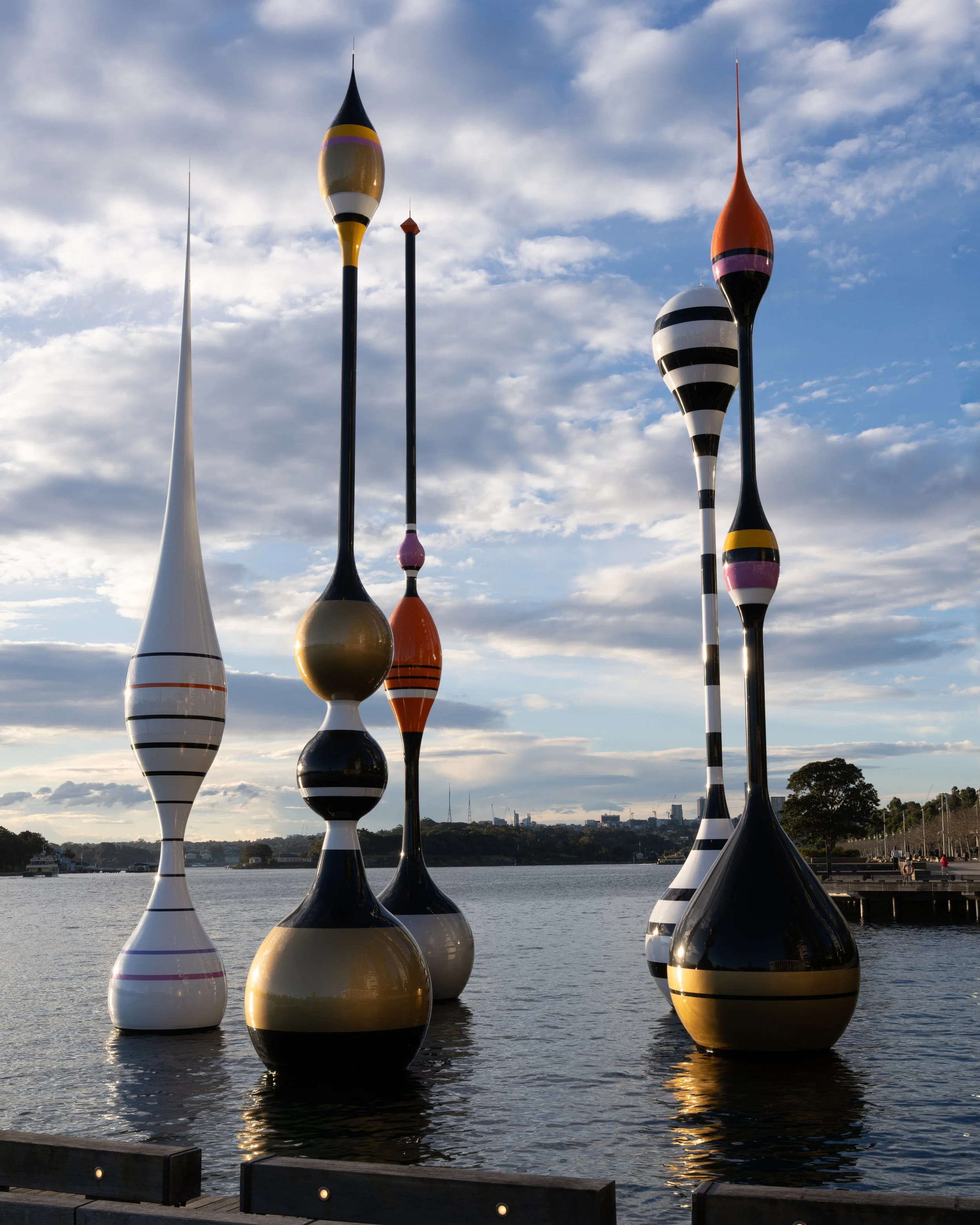 Mikala Dwyer, Monuments for Fishes, carbon fibre, fibreglass and steel, variable dimensions