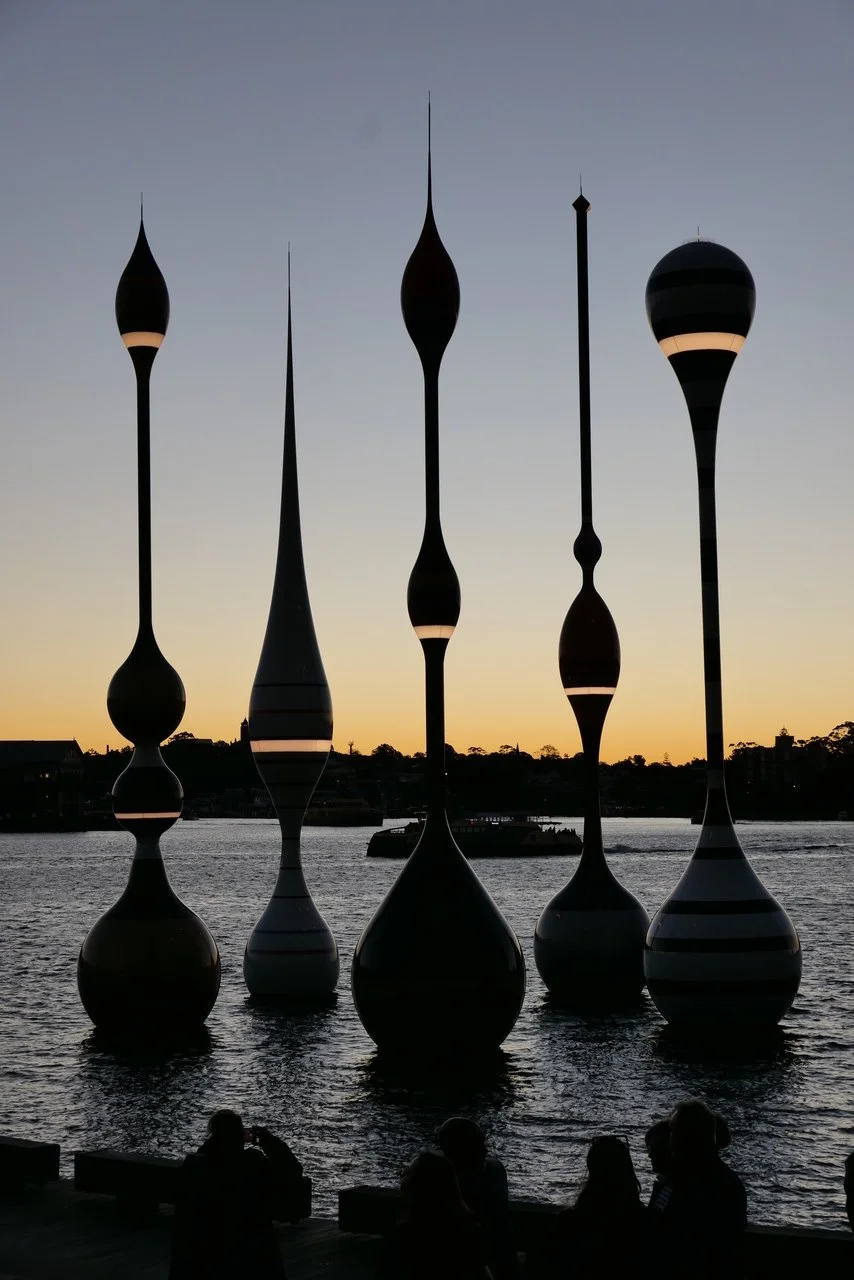 Mikala Dwyer, Monuments for Fishes, carbon fibre, fibreglass and steel, variable dimensions