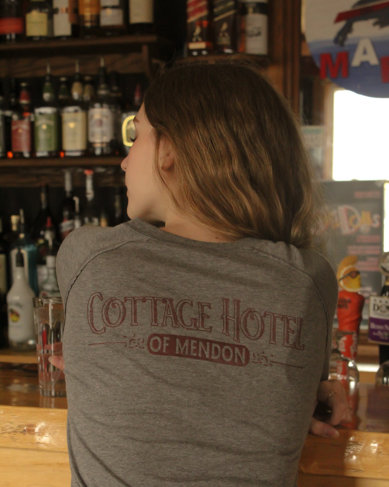 Cottage Hotel of Mendon Gray Long Sleeve Shirt Merch Mendon NY.jpg