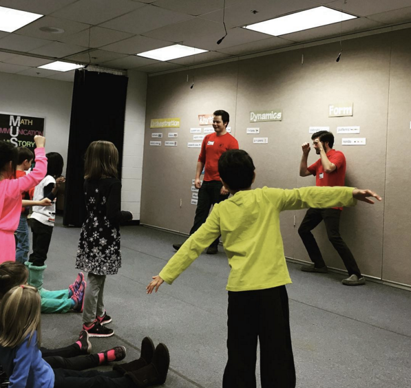 Students playing, one of our favorite short form improv games, "I'm a..."!