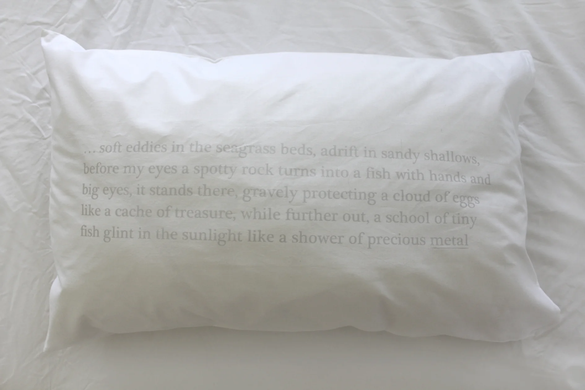 Heavy Metal pillowcases. MONA Heavy Metals project. 2014.