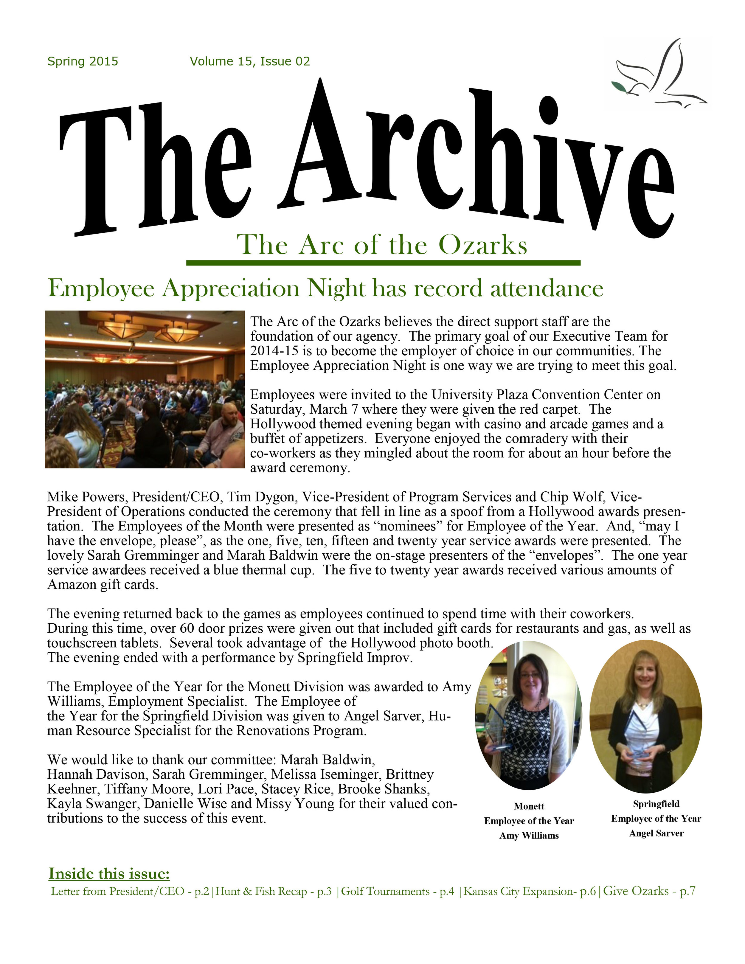 The Archive Spring 2015 The Arc Of The Ozarks Springfield Mo