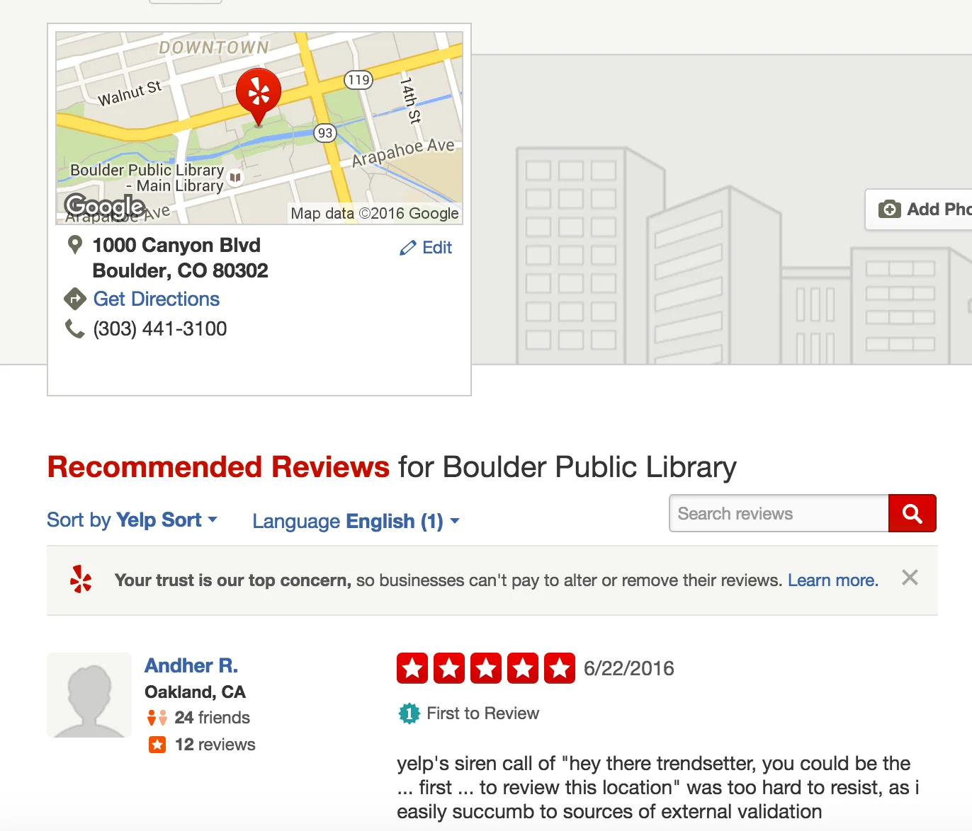 boulder public library, 5 stars