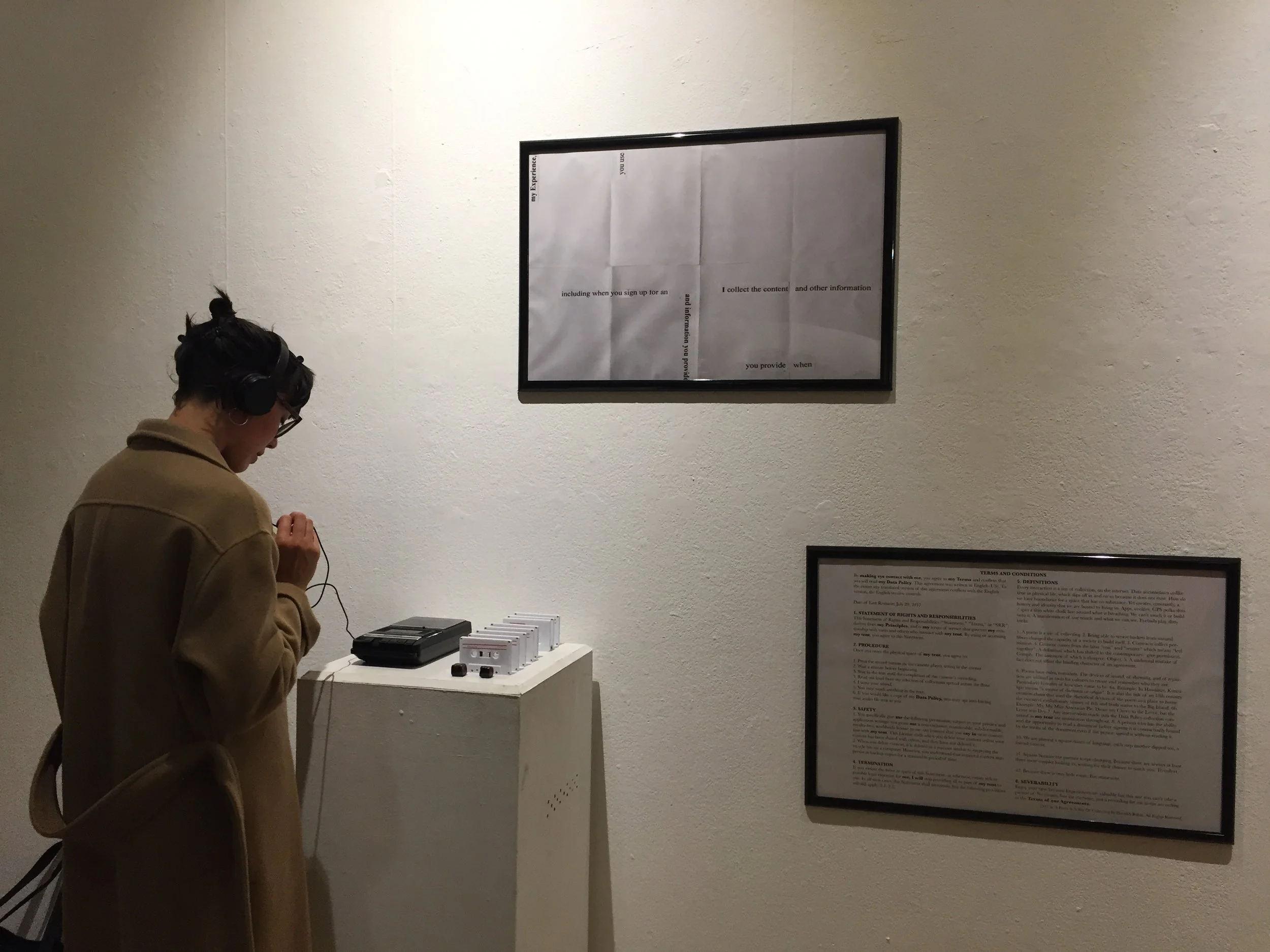  California Institute of the Arts Main Gallery, 2017    Data Display Site #1 is a sound art piece that began in July 2017 while at residency at Dusklit at the Seligman Performing Art Center in upstate New York. It is a work-in-progress that mutates d