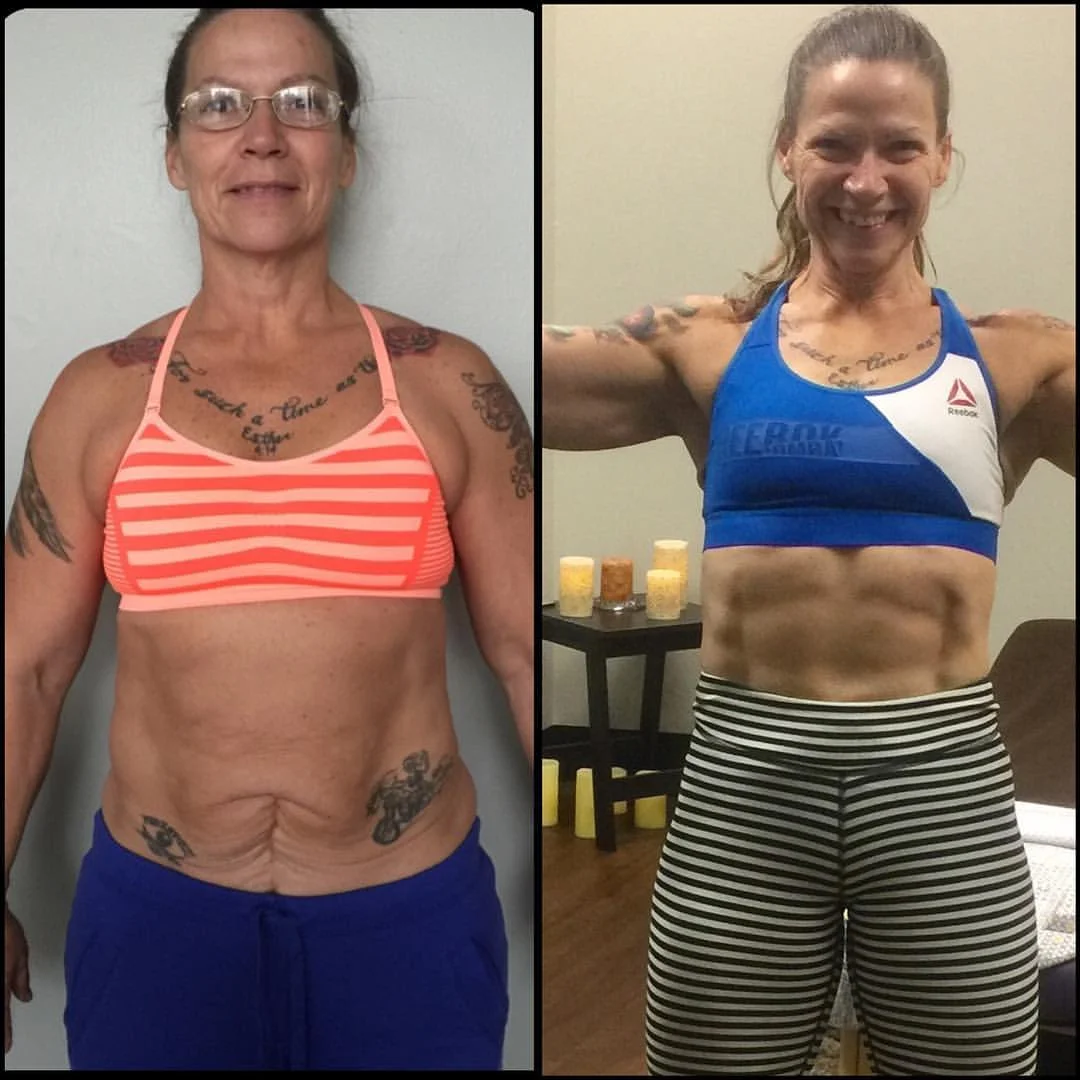 Donna M - Approximately one year of weight loss and competition CrossFit training which resulted in an invitation to the 2016 CrossFit Games!