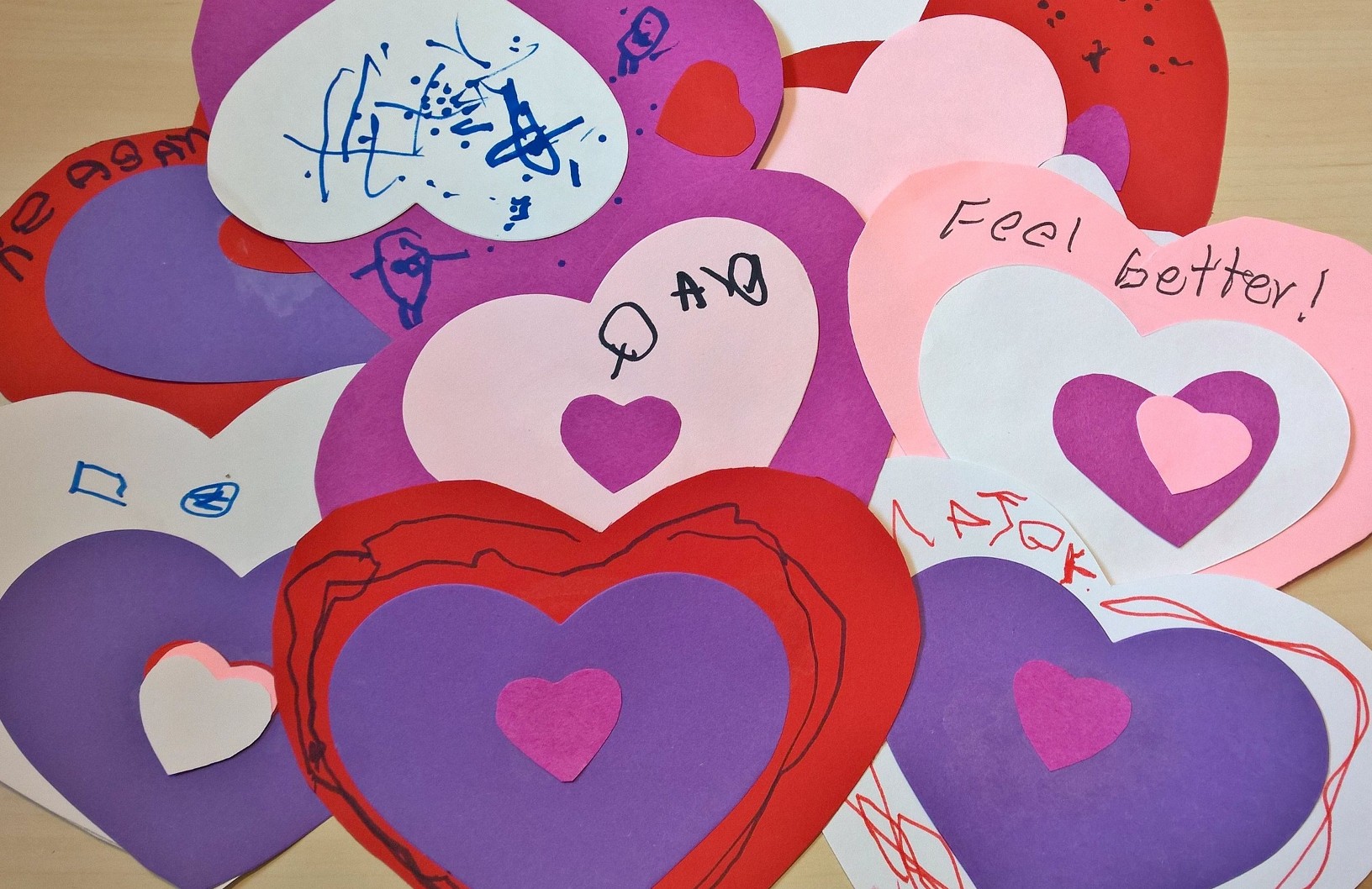 We made Valentines I'm taking to a hospital today!