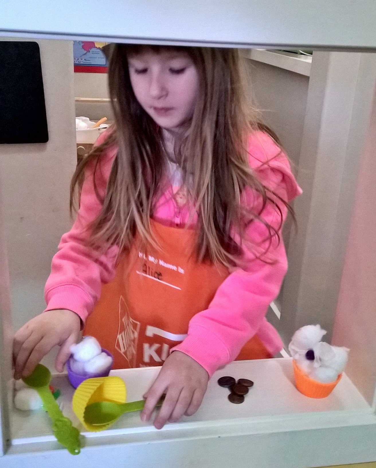 Working Hard in the Frozen Yogurt Shop!