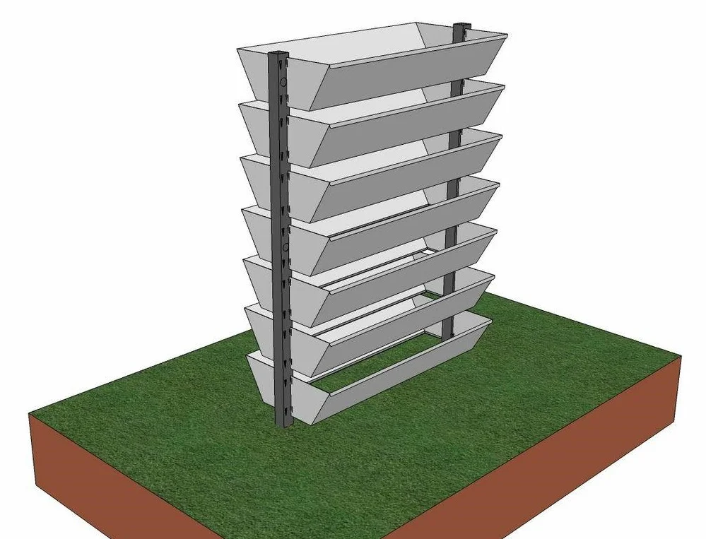 Double sided Greenwall system can be permanently installed or be freestanding