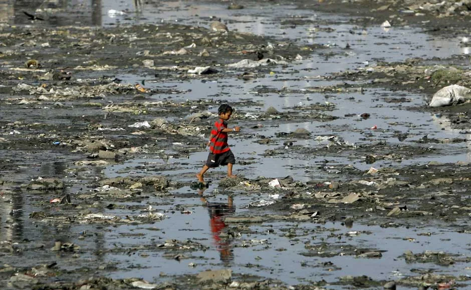 The Marunda flood canal in Jakarta...