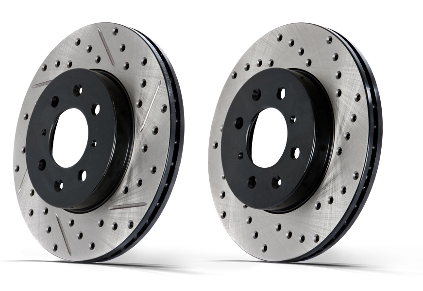 StopTech Rear Drilled Brake Rotors /& PQ Ceramic Pads Set For Nissan Infiniti