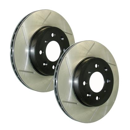 For Acura Integra Honda Front StopTech Slotted Brake Rotors Set PQ Ceramic Pads