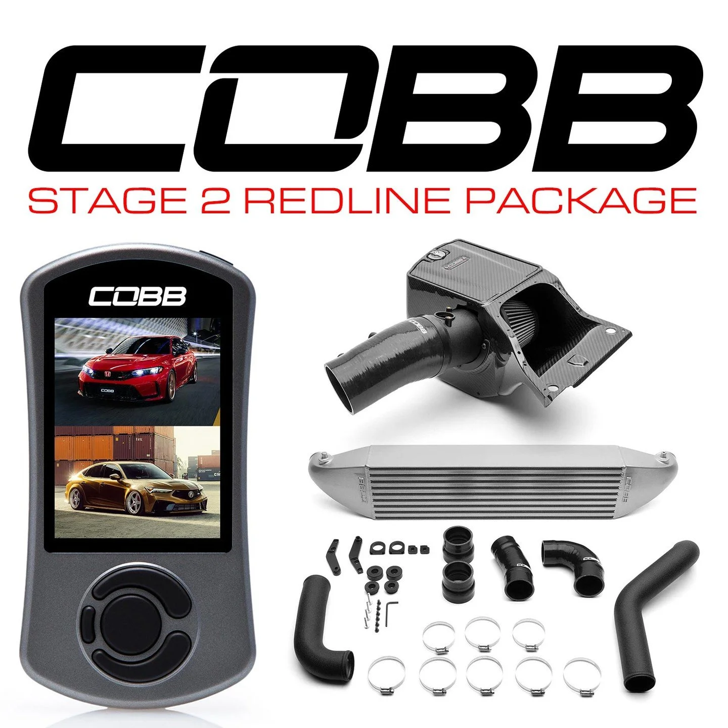 Cobb Stage 2 Redline Carbon Fiber Power Package 23+ Honda Civic Type R FL5 / 23+ Acura Integra Type S DE5

Part Number: HON003020

Intercooler Core Color available Silver &amp; Black

Features

Stage 2 Redline Carbon Fiber Power Package Silver for Ho