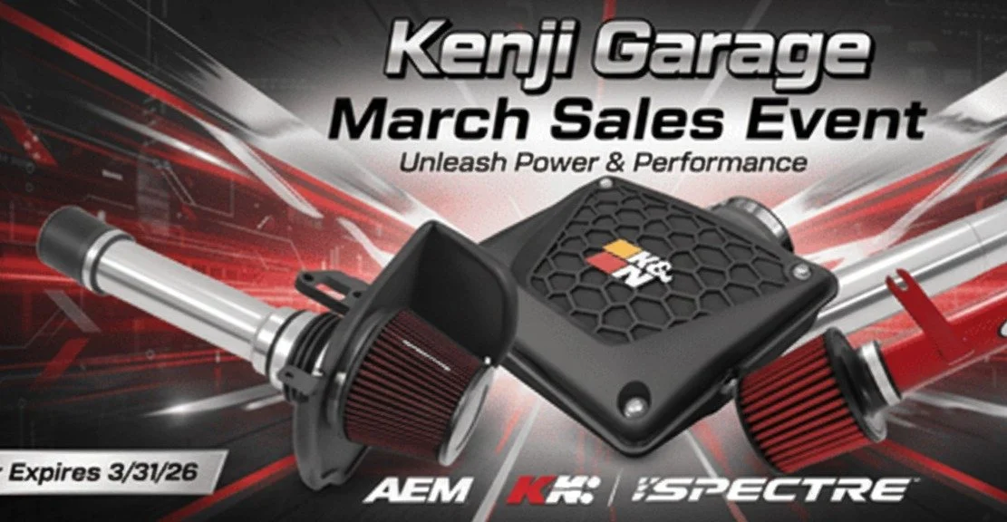 Kenji Garage month of March Brand Sales Event on AEM Induction, K&amp;N , Spectre Intake &amp; Filters available for most year, makes, and models.

🏎 Aftermarket Performance Parts
💰Financing available
📧 info@kenjigarage.com
📲 714-417-2698
🌎 Ship