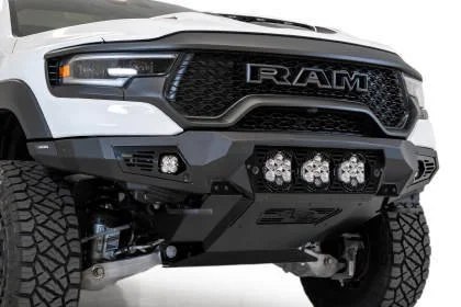 Addictive Desert Designs 2021-2024 RAM 1500 TRX Bomber Front Bumper (Baja)

Part Number: F620014100103

LIGHTS ARE SOLD SEPARATELY 

Details:

Hammer black powder coat finish
Satin black powder coat panel finish
Mounts for 3 Baja Designs LP6 round li