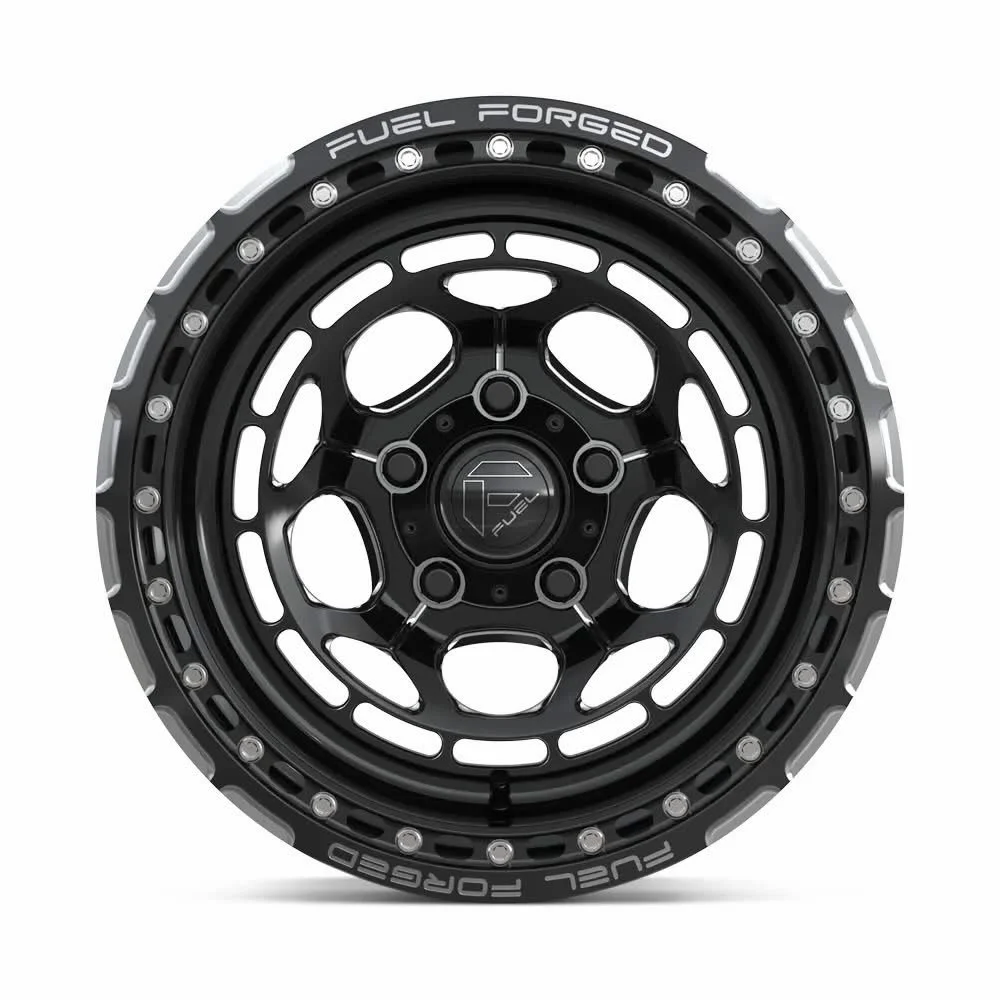 Fuel FFB01 Geo Beadlock Wheel 

The Fuel Off-Road FFB01 Geo combines a forged construction with true beadlock performance for airing down and maximum trail reliability. The Geo is available in a 17x9&rdquo; (-38 offset) with 5 and 6-lug patterns, or 