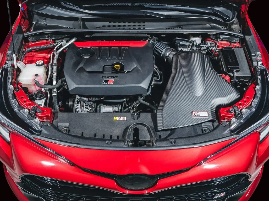 **NEW RELEASE** AWE Tuning 23-24 Toyota GR Corolla S-FLO Carbon Fiber Intake

Fitment: 23-24 Toyota GR Corolla (25+ GR Corolla will have cel pop up)

Part Number: 2660-15316

Details:

Spool up. Presenting the AWE S-FLO Carbon Intake for the &lsquo;2