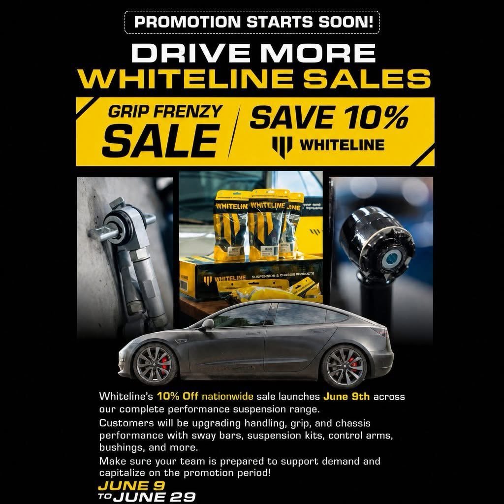 Time to upgrade your handling or replace those worn bushings?  Start June 9-29 Save 10% on White Line Suspension Products!

DM us for inquiries!

🏎 Aftermarket Performance Parts
💰Financing available
📧 info@kenjigarage.com
📲 714-417-2698
🌎 Ship W