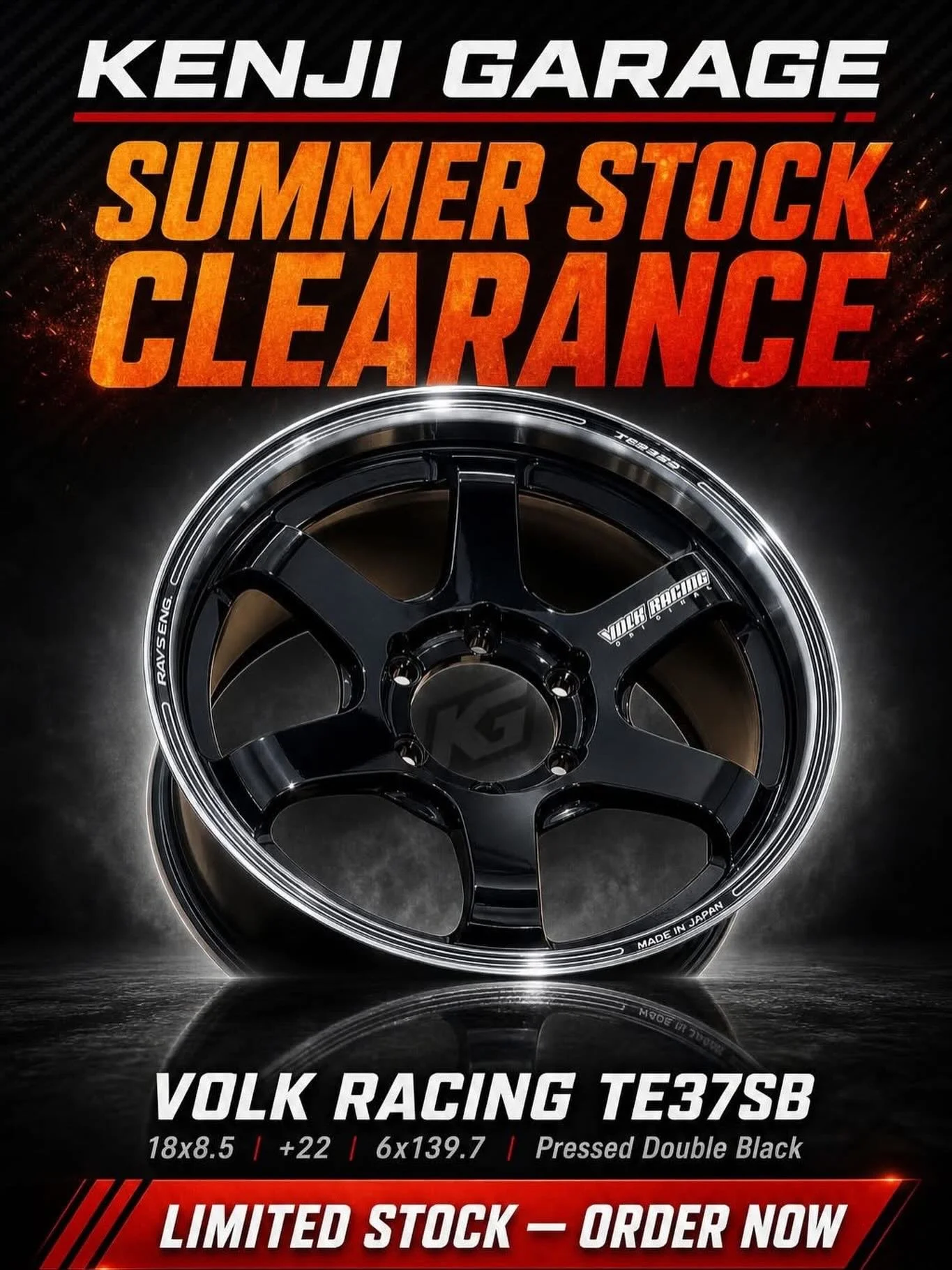 Kenji&rsquo;s Summer Special Volk Racing TE37SB 18x8.5 +22 6x139.7 Pressed Double Black

Hurry these offers will not last long! While supply last.

Dm us for inquiries 

🏎 Aftermarket Performance Parts
💰Financing available
📧 info@kenjigarage.com
?