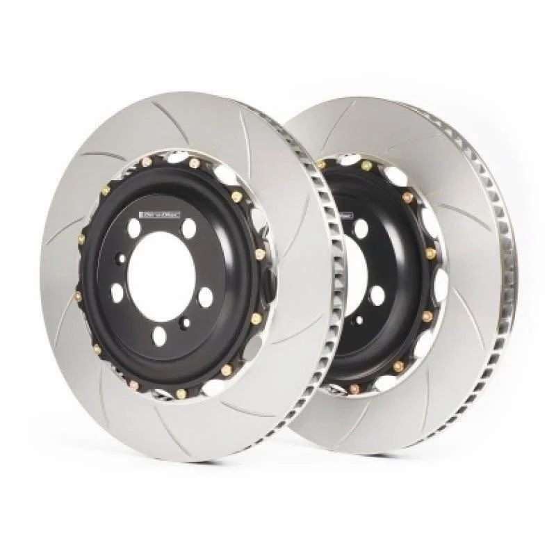 Girodisc 2 Piece Slotted Rotors 03-08 Nissan 350Z / 03-06 Infiniti G35 Sedan / 03-07 Infiniti G35 Coupe w/Brembo

Part Number:
A1-013 (Front)
A2-013 (Rear)

Details:
Two-piece floating rotor design reduces unsprung weight and improves heat dissipatio