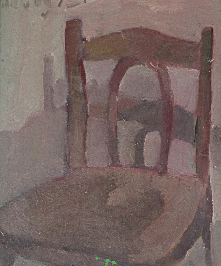 the chair oil on canvas 40 x 50 cm 1972