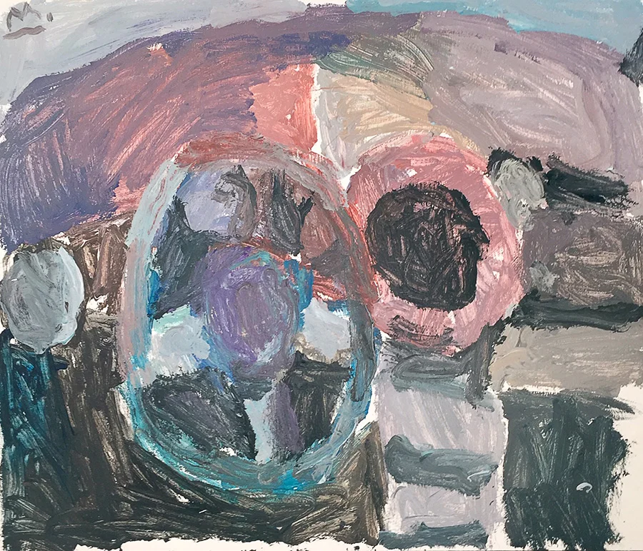 mini dashboard acrylic on wood 60 x 70 cm 2018