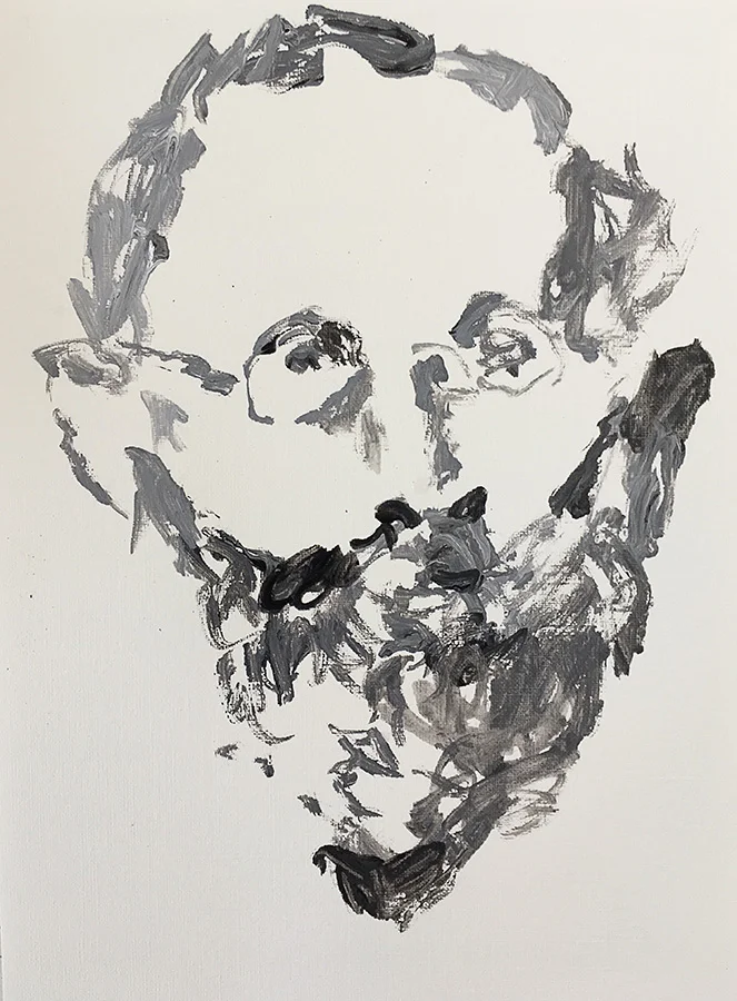 portrait acrylic on paper 20 x 30 cm 2019