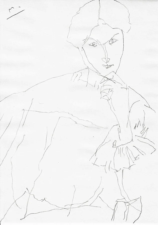 sketch of a woman 20 x 30 cm 2019
