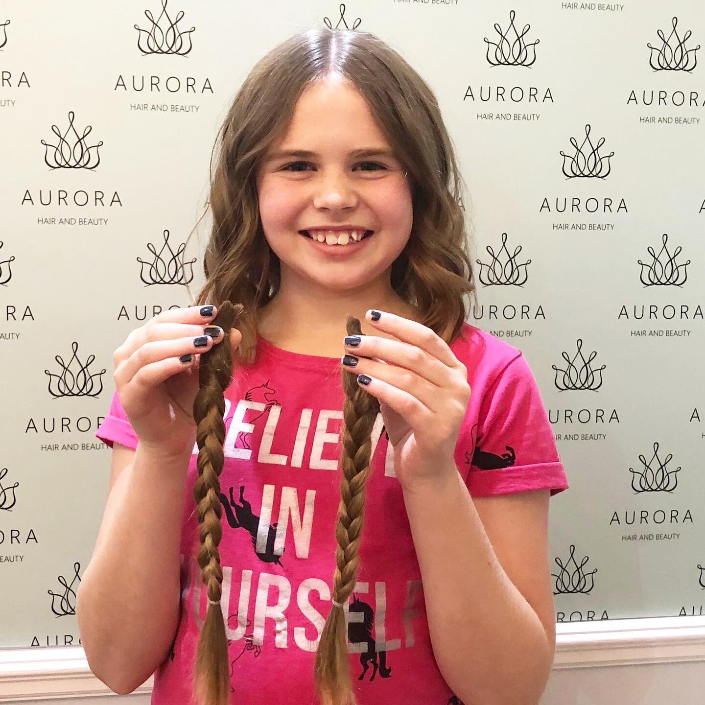 That smile when you know you are doing an amazing thing! This brave young lady donating all that hair to @officiallittleprincesstrust