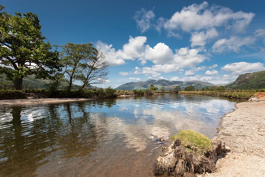 A summers day in Grange looking towards Skiddaw.jpg