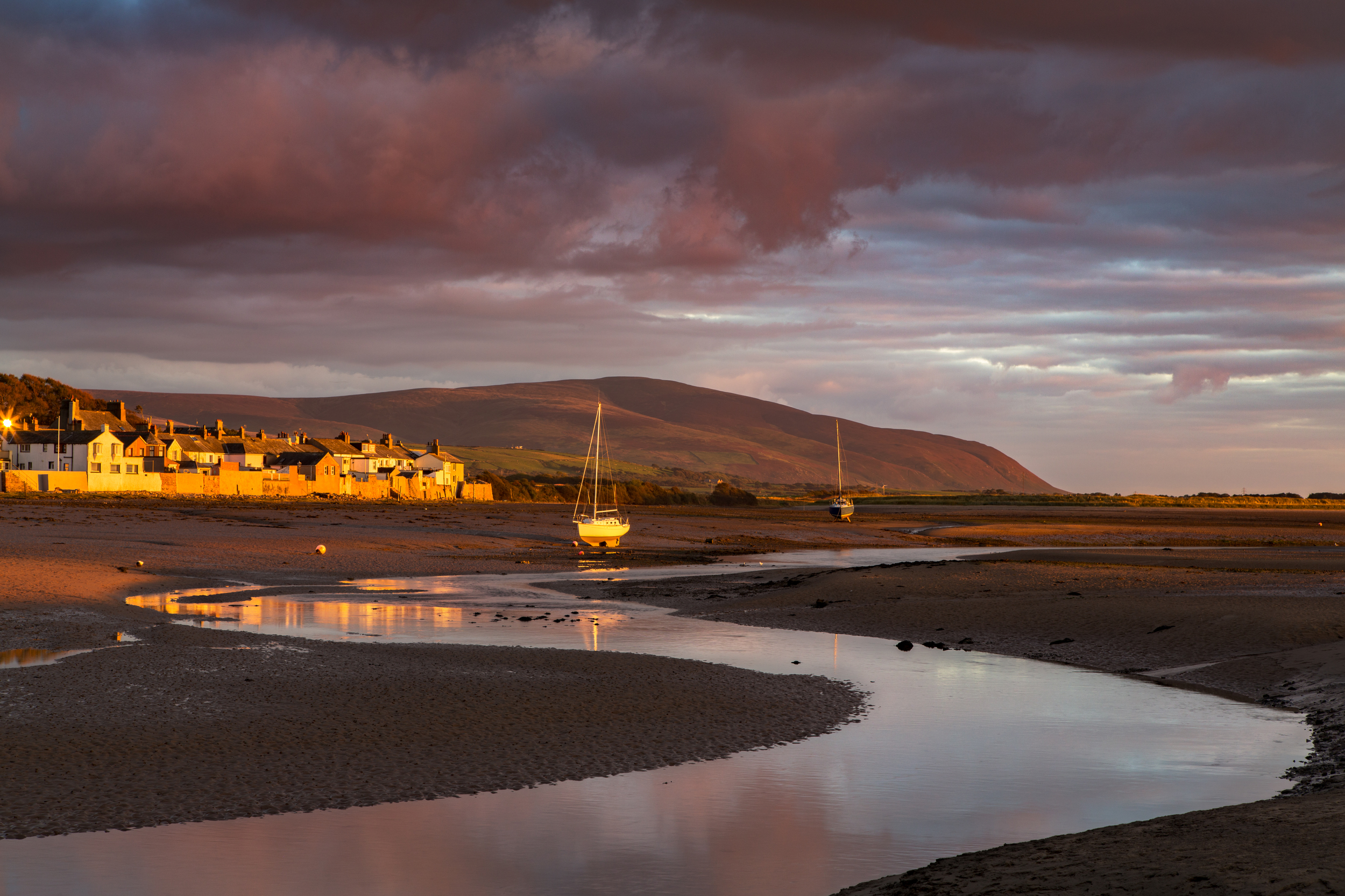 A Golden Sun sets over Ravenglass