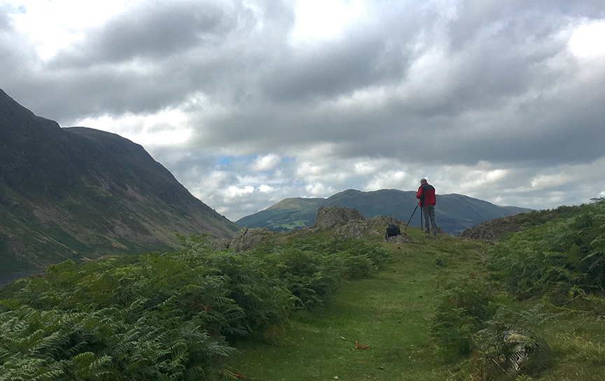 Chris on his workshop above Crummock Water