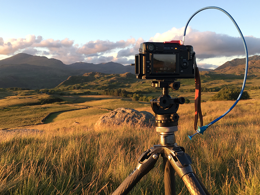A glorious summers evening on Birker Fell looking at the Scafells