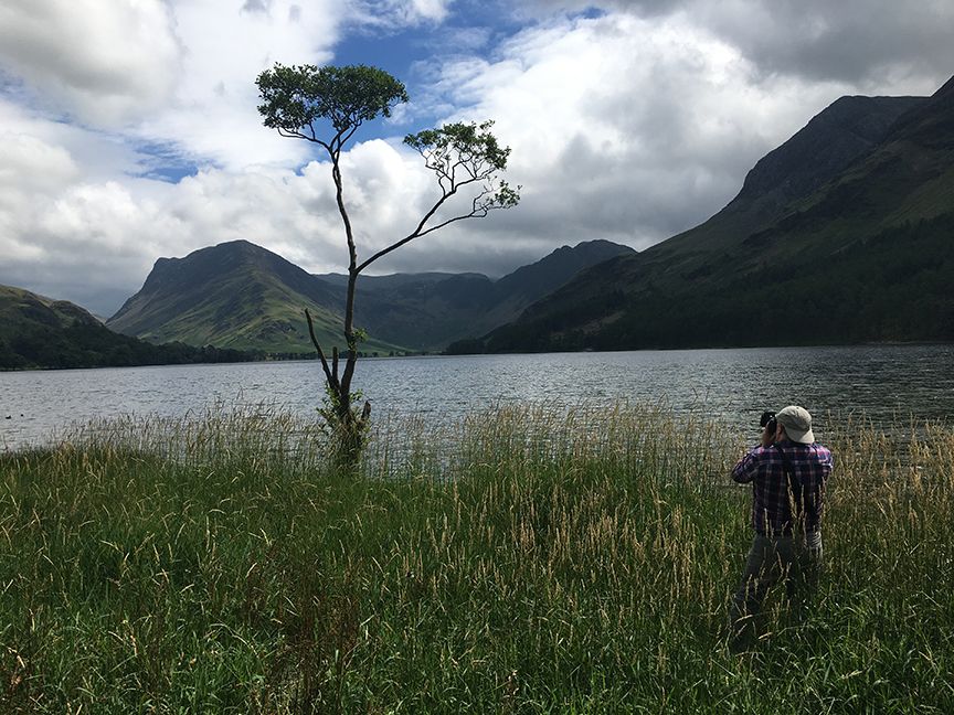 Chris and 'that tree' at Buttermere.