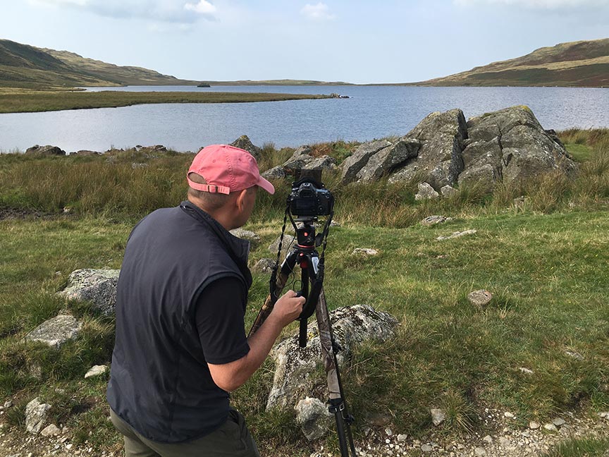 Steve on his workshop at Devoke Water