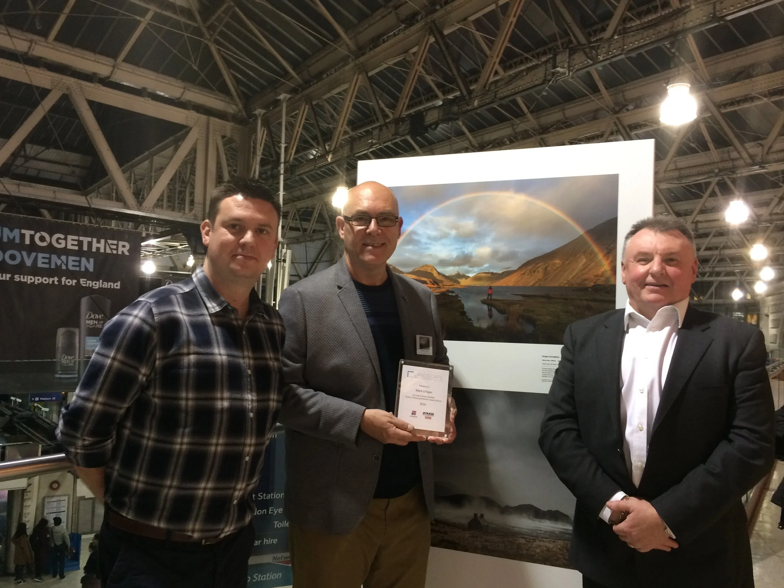 L to R With two of 'The Lee Boys' Adam Young and Ralph Young. So supportive of my work and pleased to say great company too.