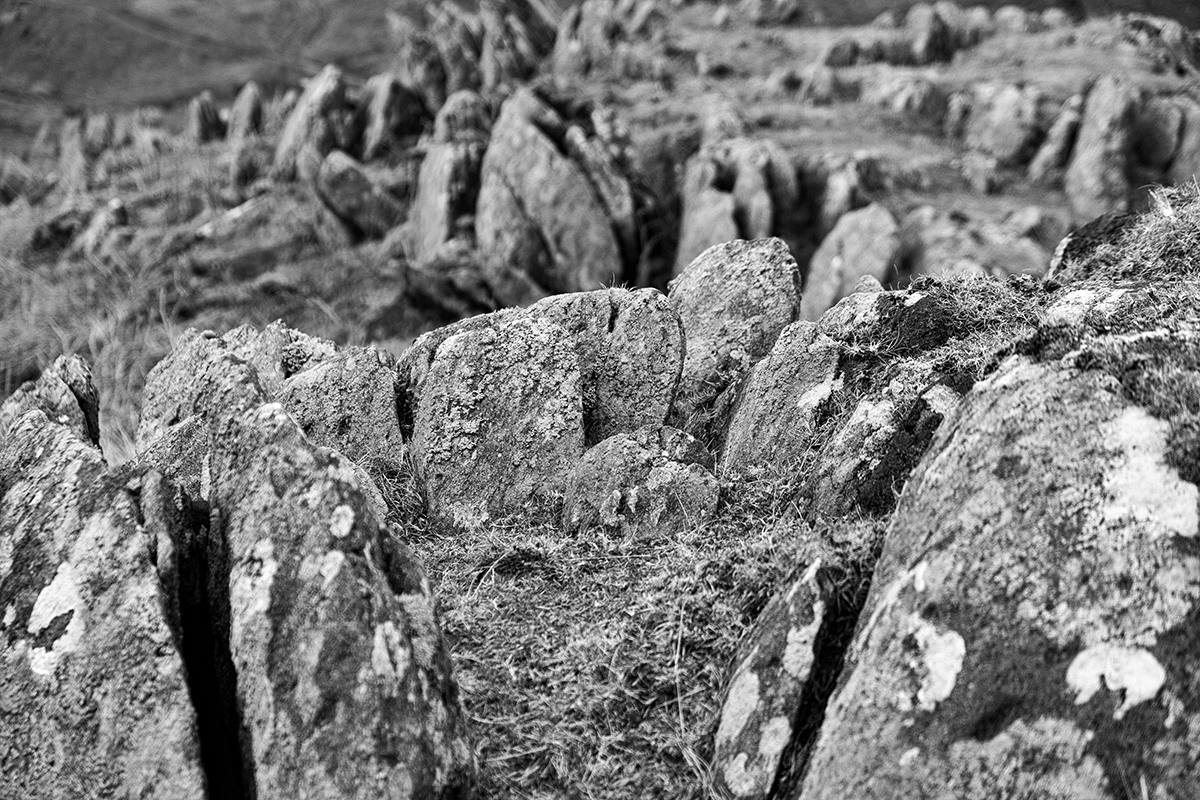 Beautiful rock formations above the Duddon Valley taken with the Fuji mirrorless X Pro 1.