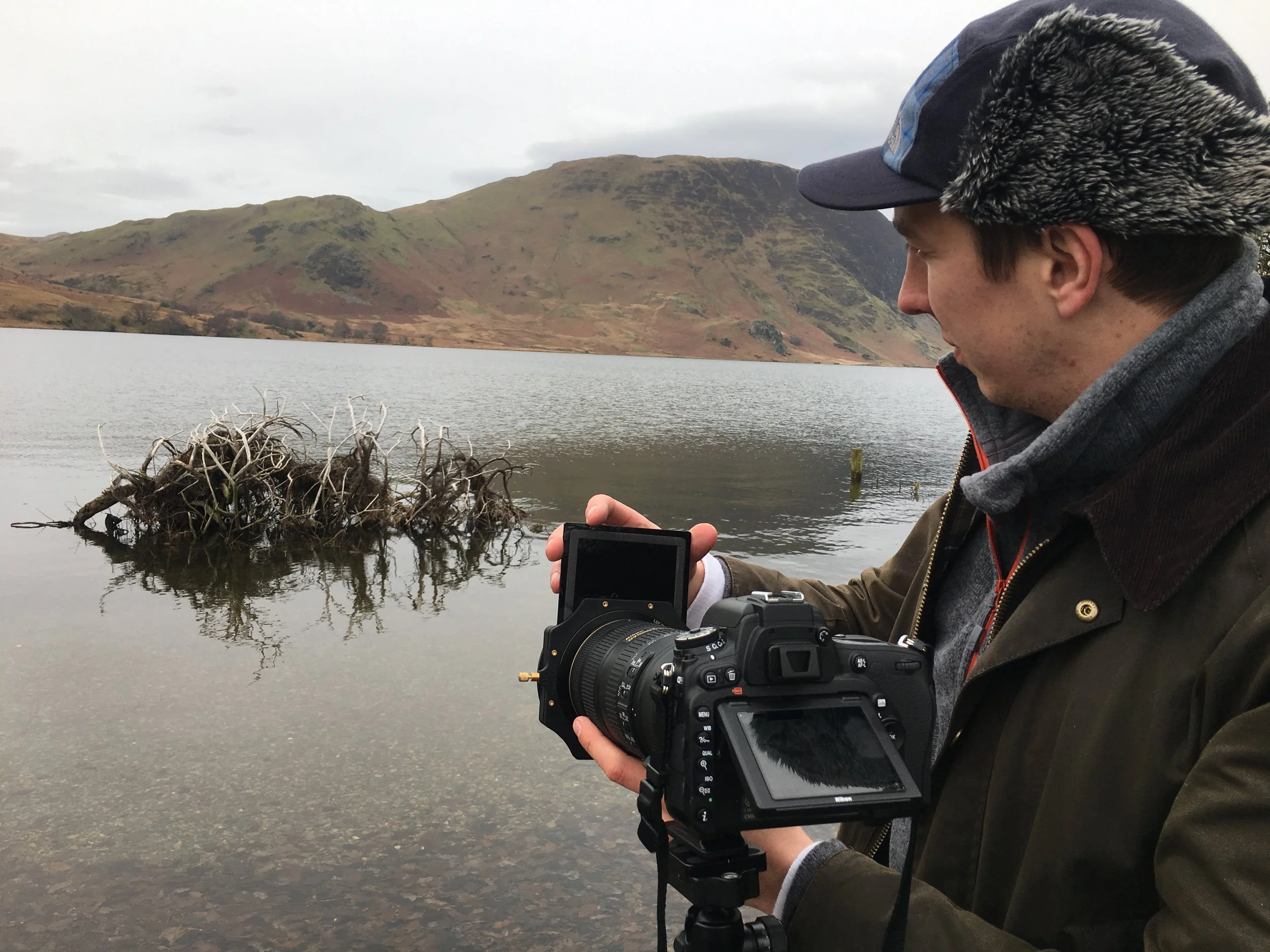 Setting up by Crummock Water