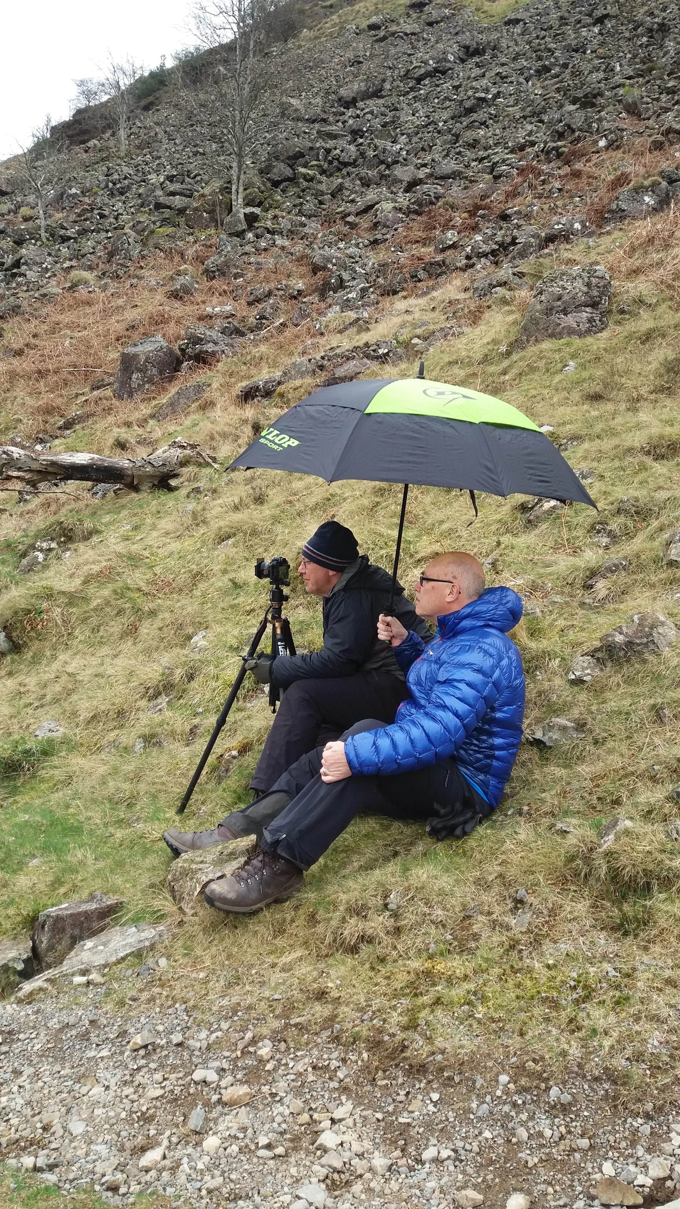 What weather.....Paul Fletcher and myself on Harter Fell. Photograph courtesy of Vicki Proctor