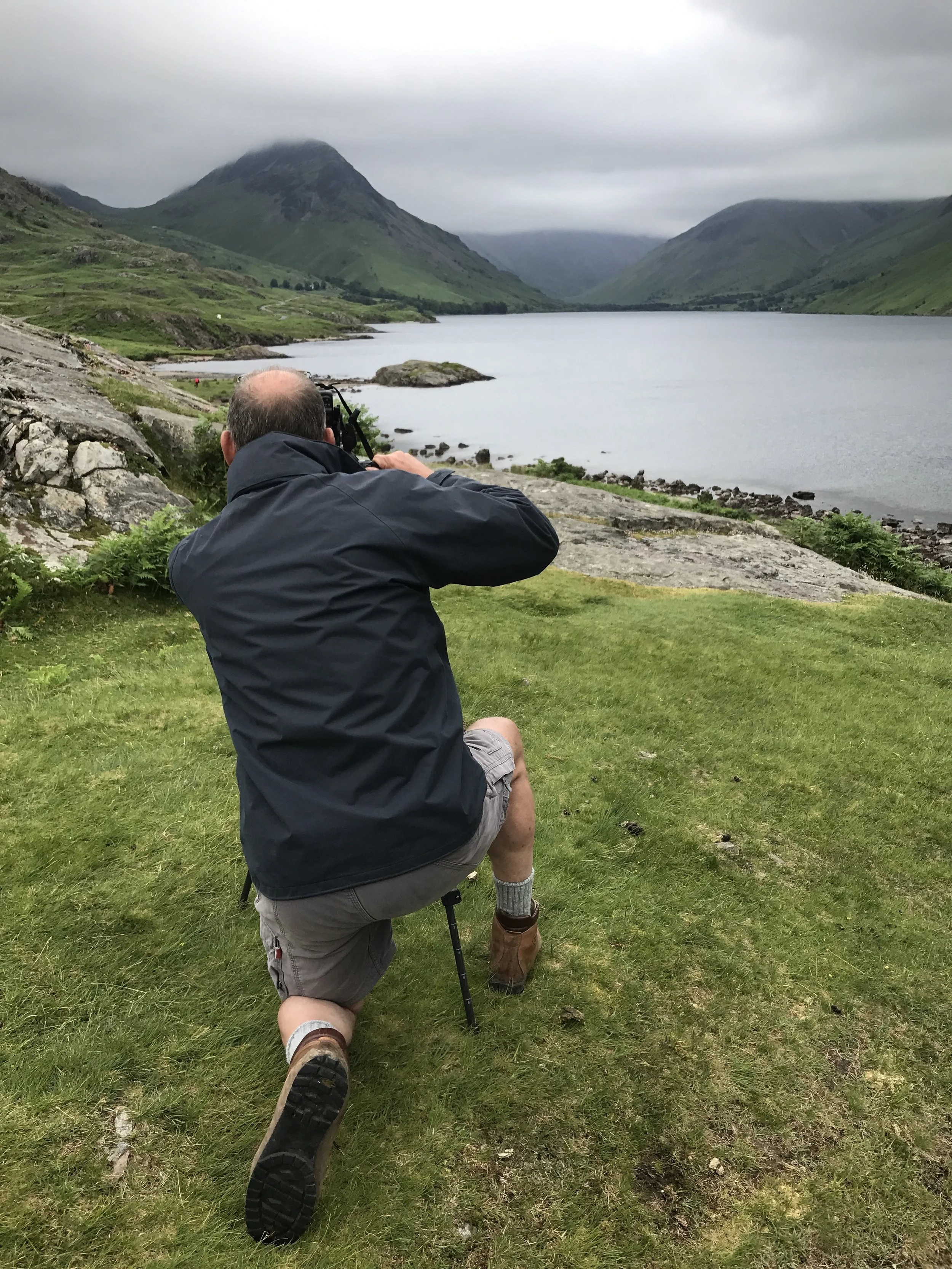Another 'Mark' assimilating the scene and capturing Wast Water on a less than sunny day.