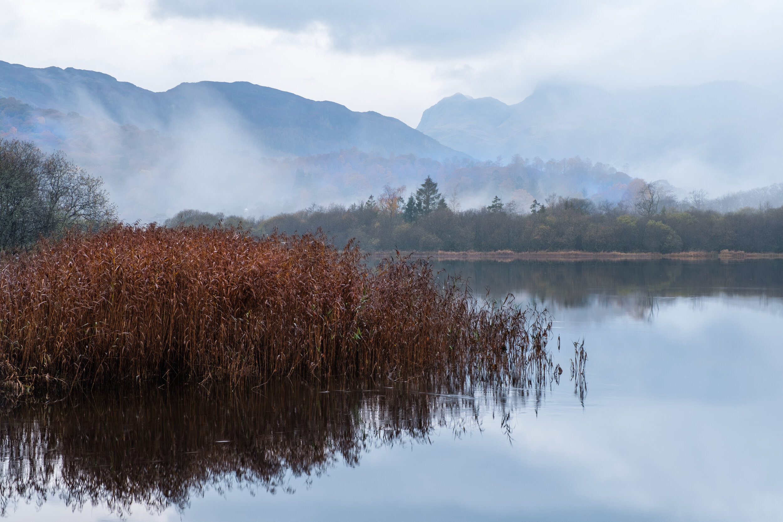 A Dank Start At Elterwater As The Langdales Peer Through The Mists.jpg