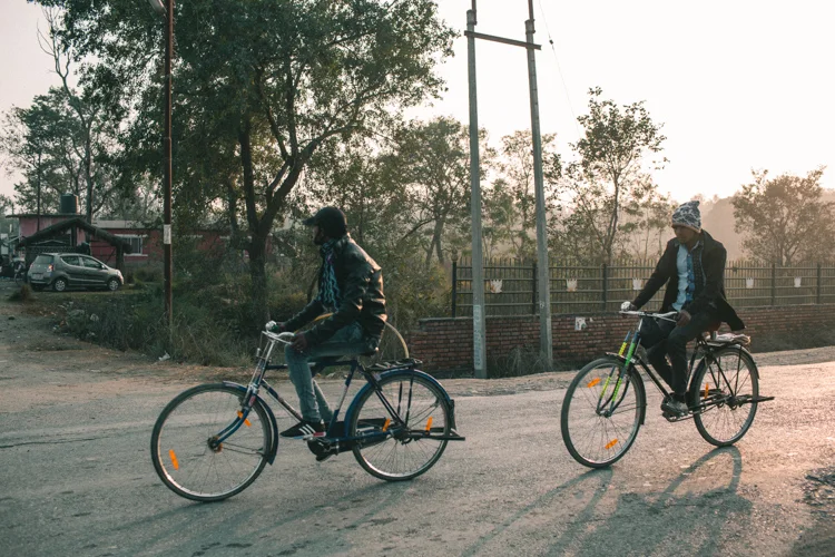 cycling home