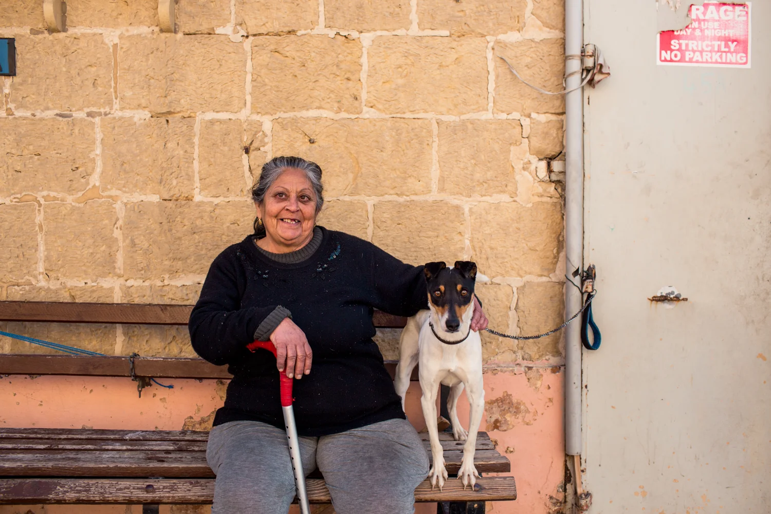 Lady with her dog