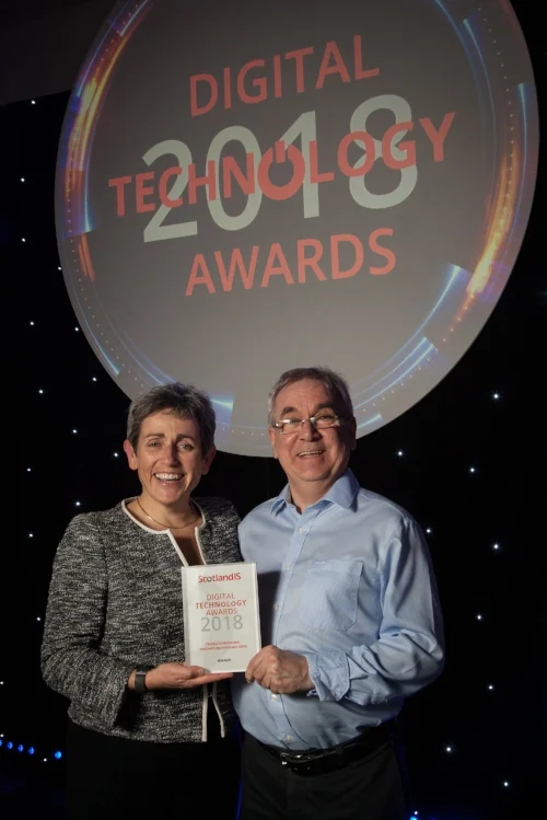 Pippa Gardner, UrbanTide and Alistair McNeill, North Lanarkshire Council (photo credit: Tina Norris Photography)