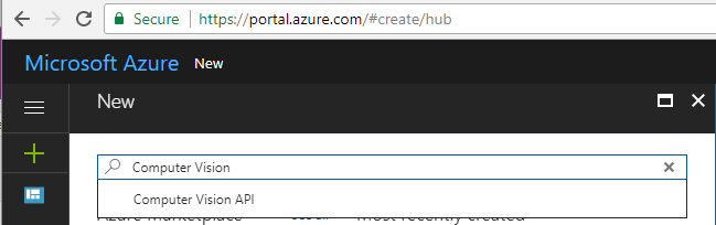 1. Create Computer Vision API