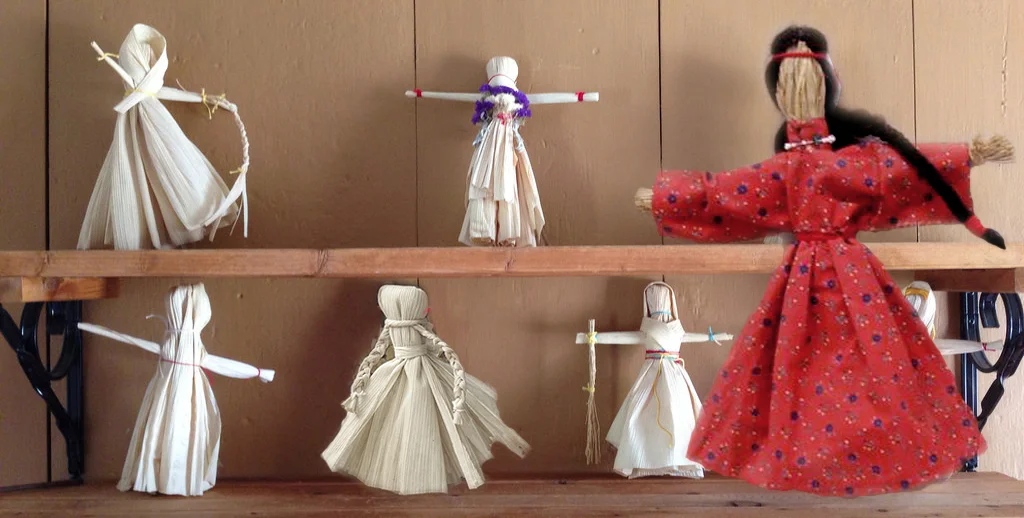 I did not make the dolls in the photo above, but they are similar to what I made for a friend.