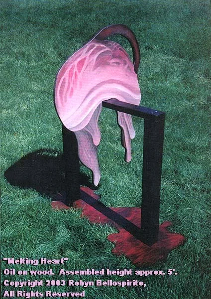 "Melting Heart" Sculpture and Painting