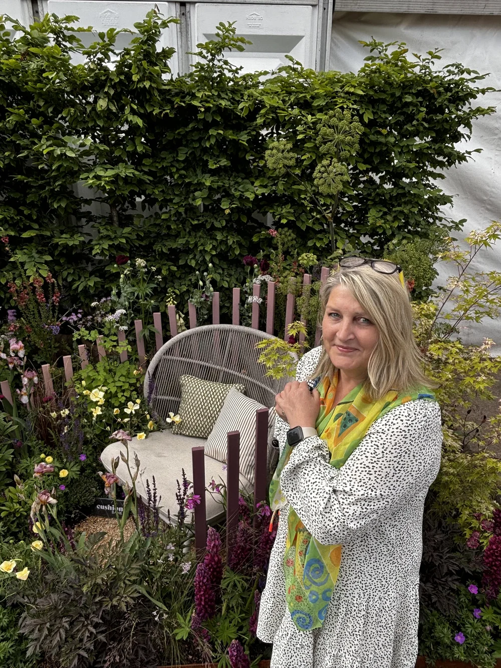 Michelle Sucksmith visiting "Timeless Expressionism"at Chelsea RHS 2024