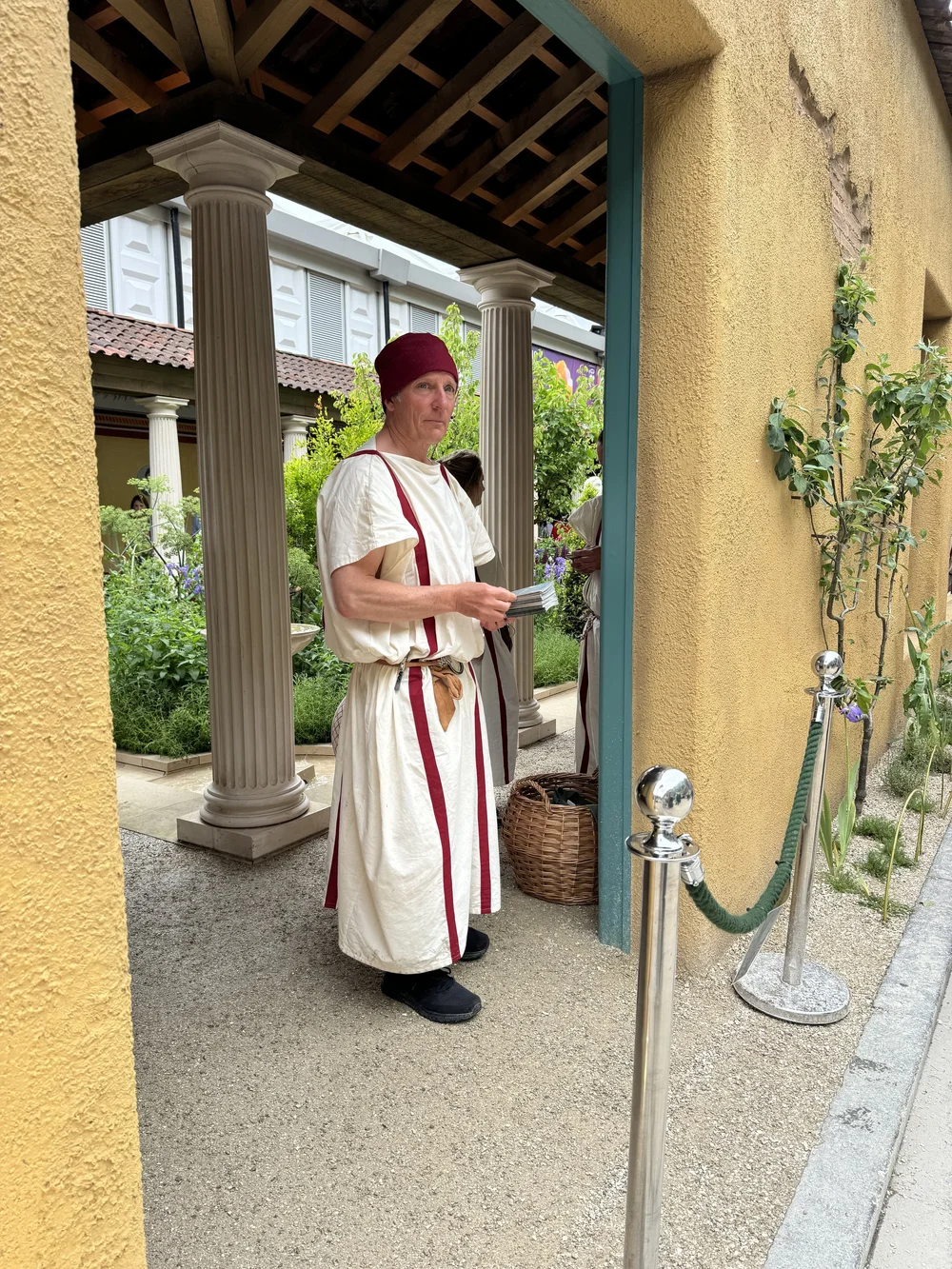 A roman in a roman garden