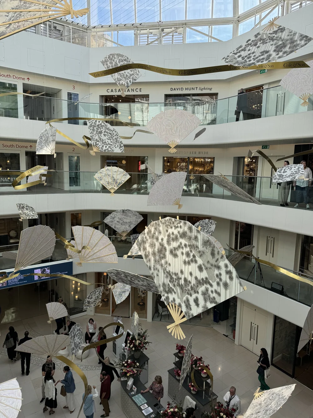 Design centre at Chelsea Harbour Focus Sept 24 Fan display