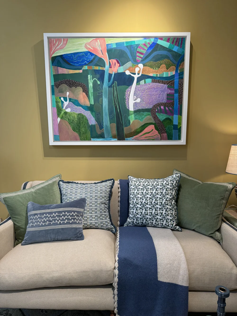 Birdie Fortescue sofa &amp; cushions